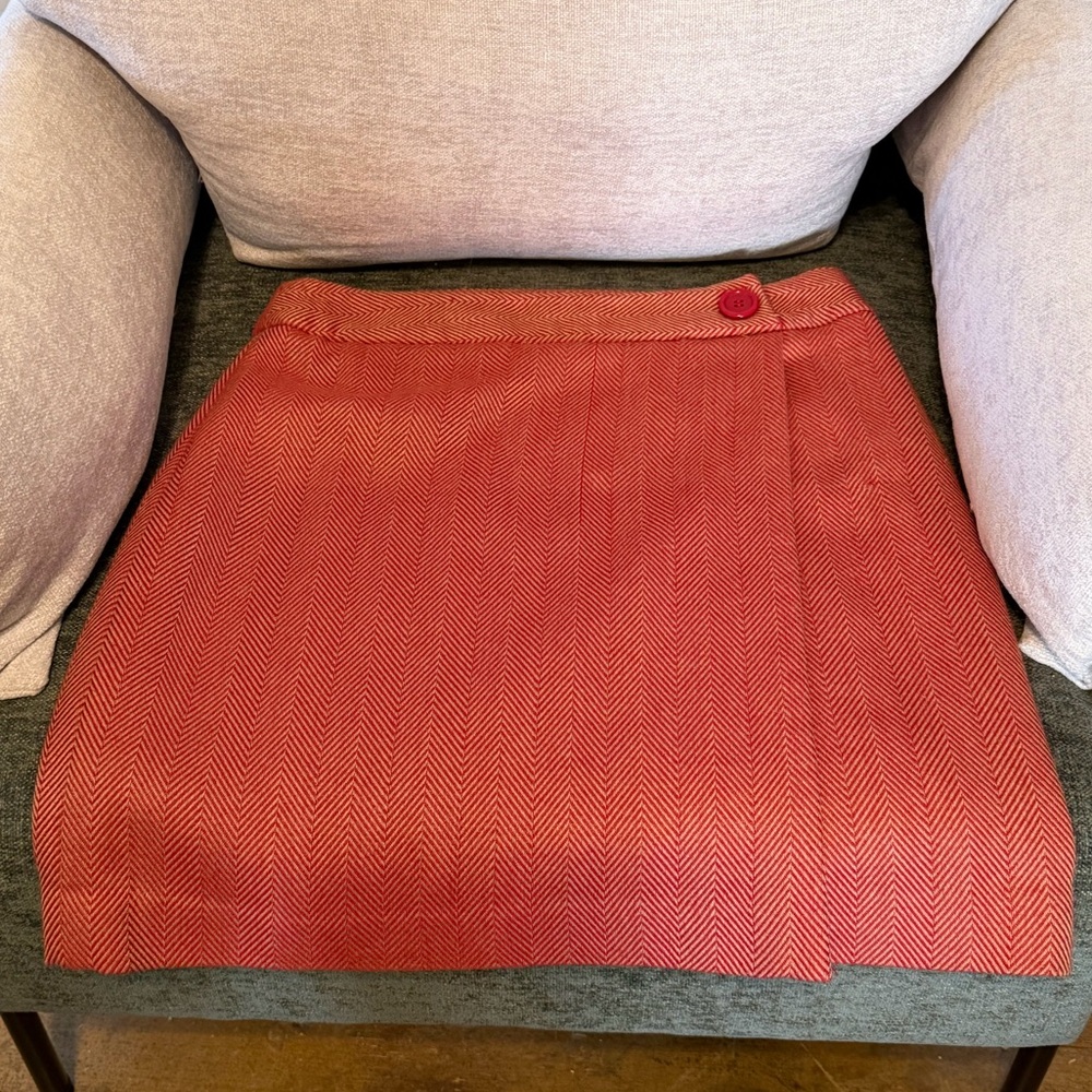 Chic Red A-Line Skirt